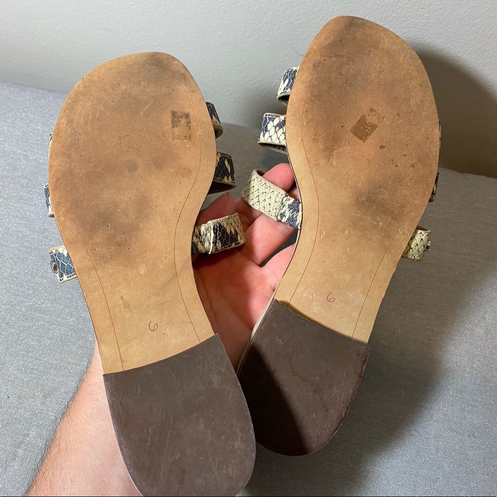 Sam Edelman Berit Snakeskin Slide Sandals - Picture 7 of 7